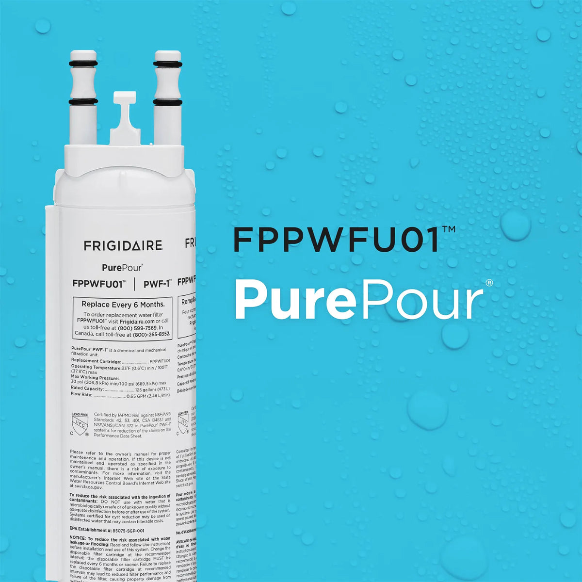 FPPWFU01 Refrigerator Water Filter PurePour PWF-1
